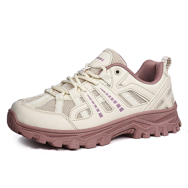 Laufschuhe Damen mit Profilsohle und Vorderer Schnürung