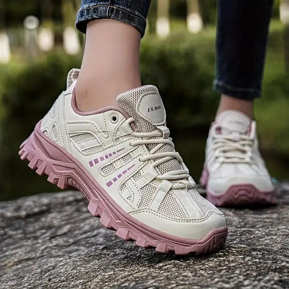 Laufschuhe Damen mit Profilsohle und Vorderer Schnürung