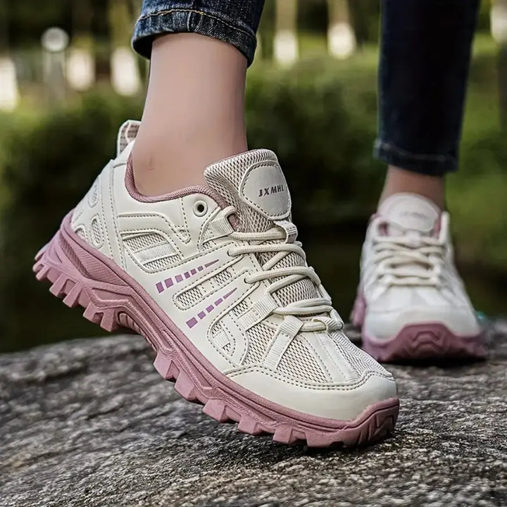 Laufschuhe Damen mit Profilsohle und Vorderer Schnürung