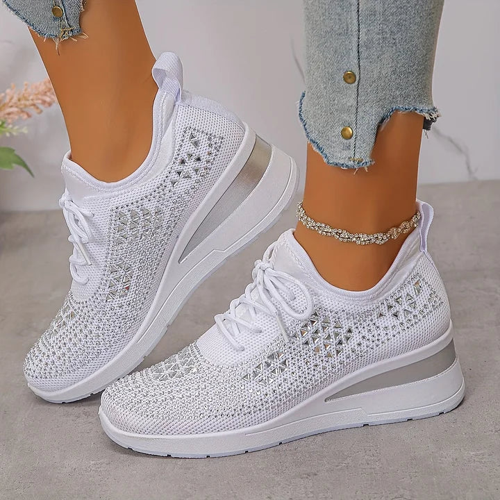 Laufschuhe Damen mit Schnürung und Flacher Sohle