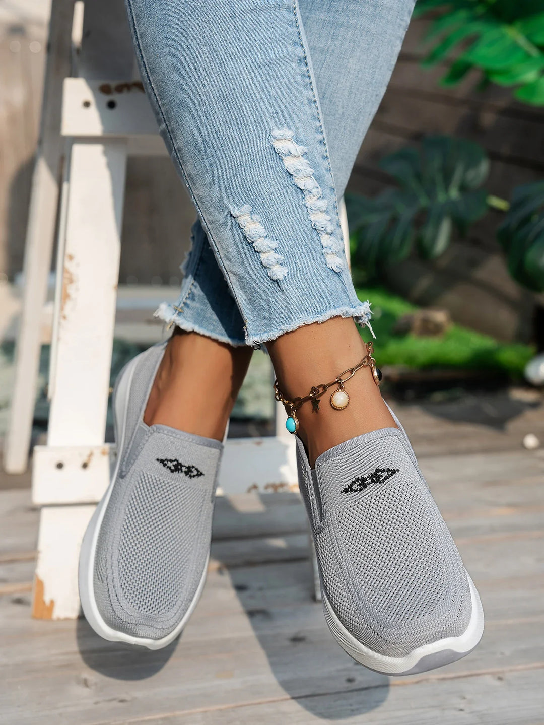 Laufschuhe Damen mit Slip-On-Einstieg und Geschlossener Spitze