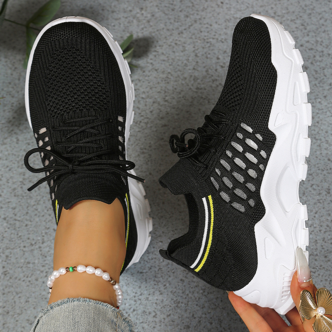 Laufschuhe Damen mit Strukturierter Sohle und Schnürung