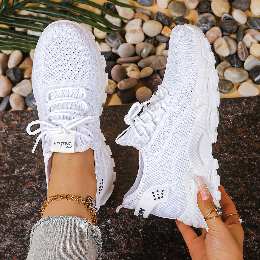 Laufschuhe Damen mit Strukturierter Sohle und Schnürung