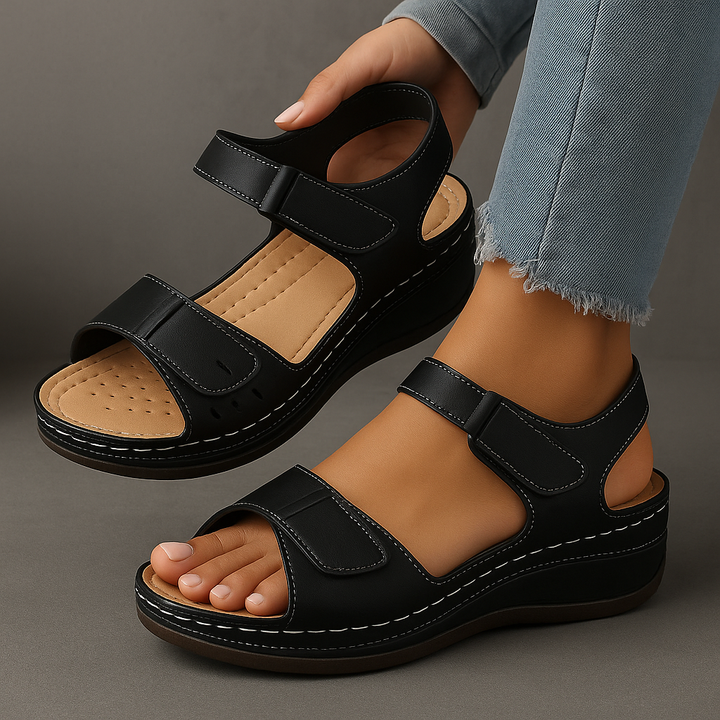 Laura | Damen orthopädische Keilsandalette