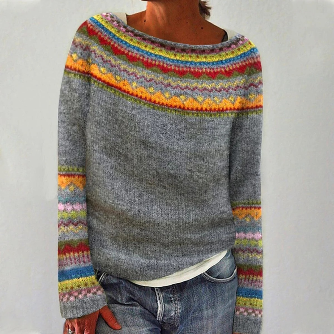 Lea | Gemütlicher Strickpullover mit Muster
