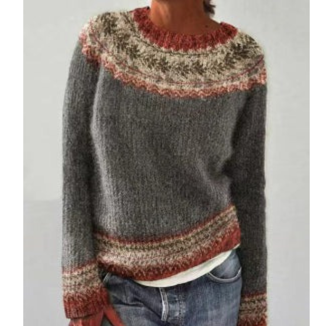 Lea | Gemütlicher Strickpullover mit Muster