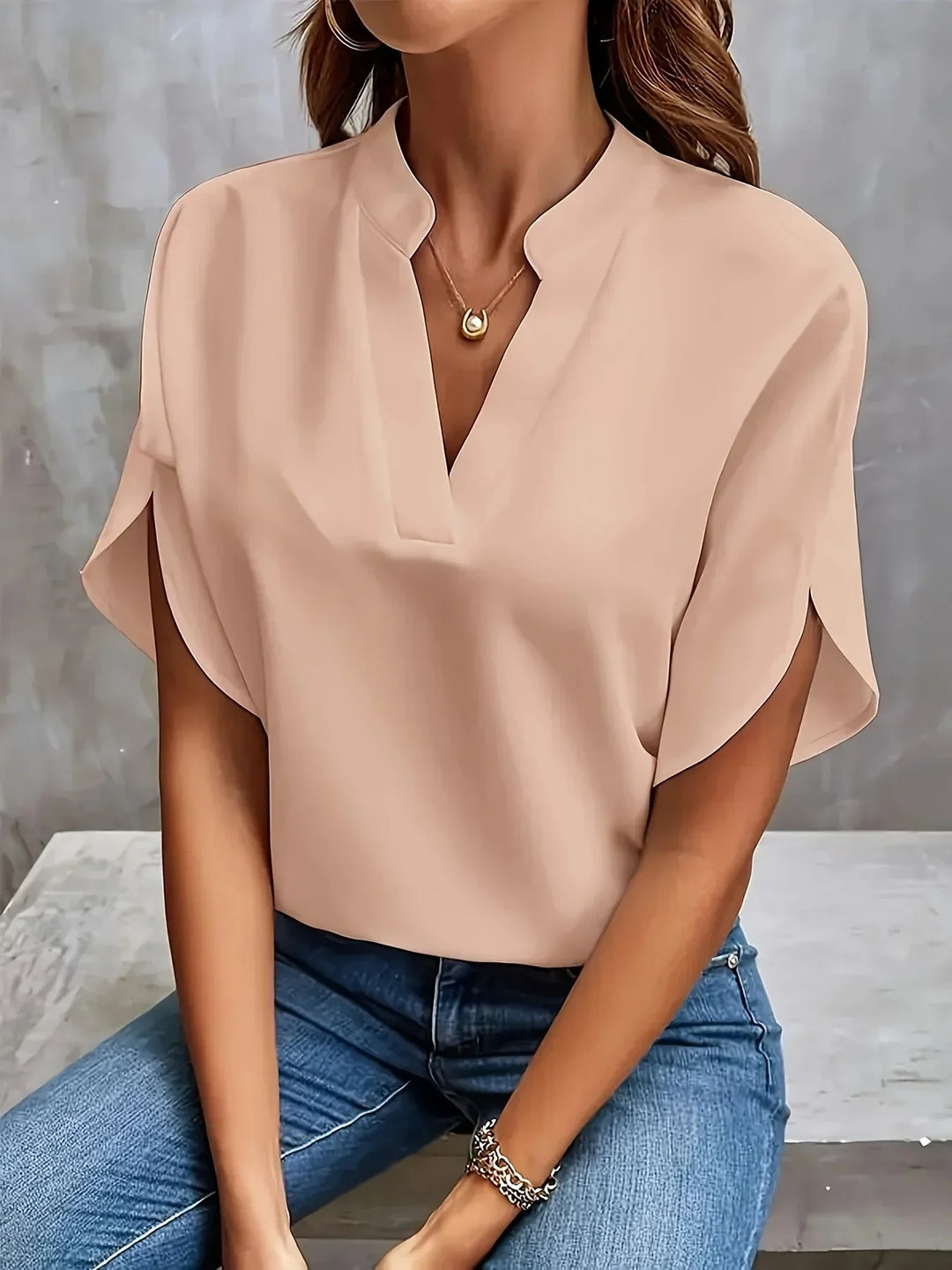 Lena | Damen Elegante Flatterarm Bluse