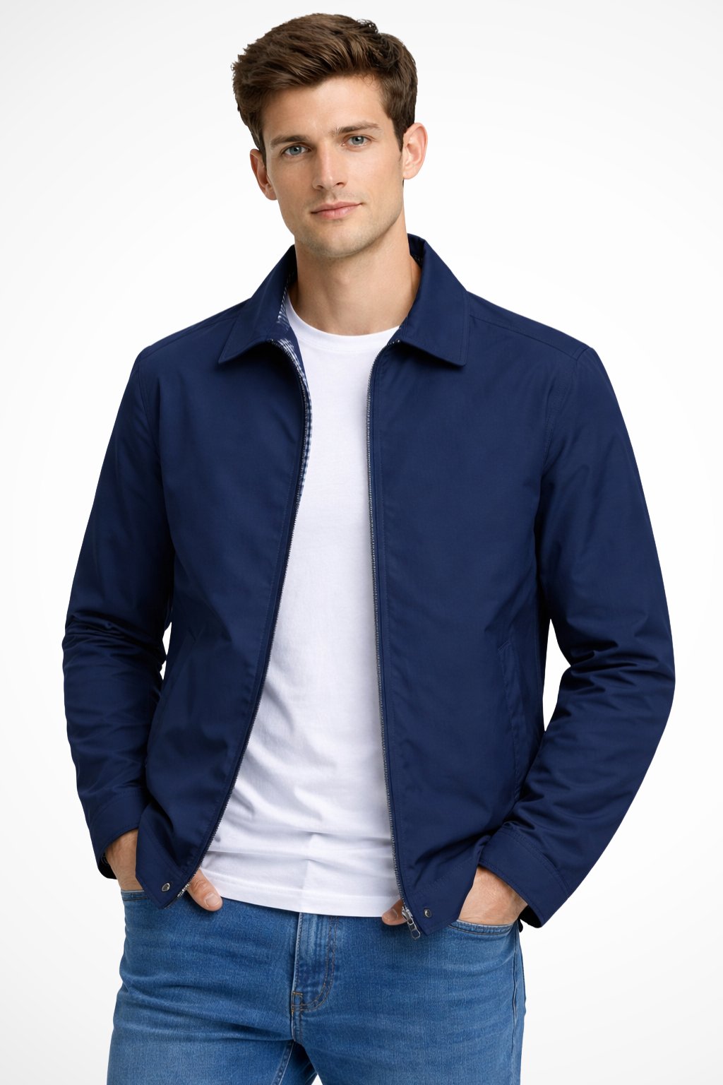 Leon | Herren Klassische Harrington Jacke