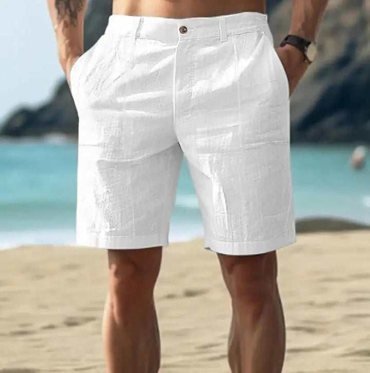 Leon | Herren Leichte Leinen-Sommershorts