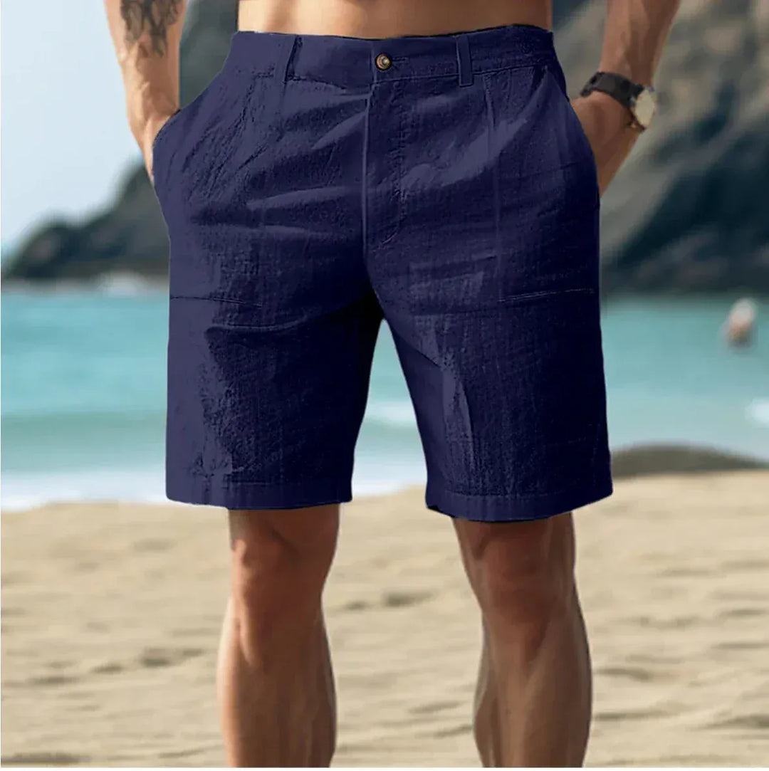 Leon | Herren Leichte Leinen-Sommershorts