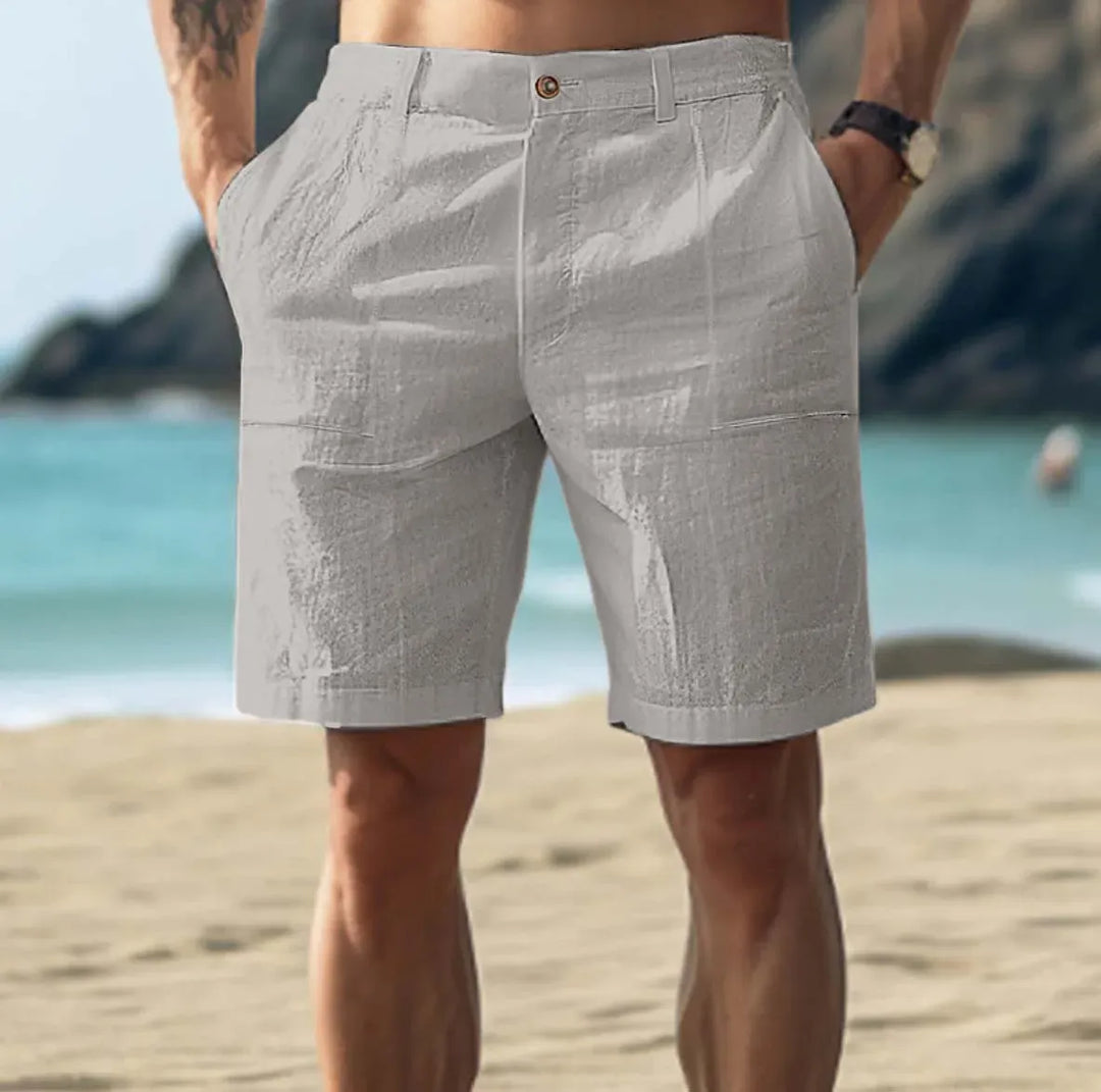 Leon | Herren Leichte Leinen-Sommershorts