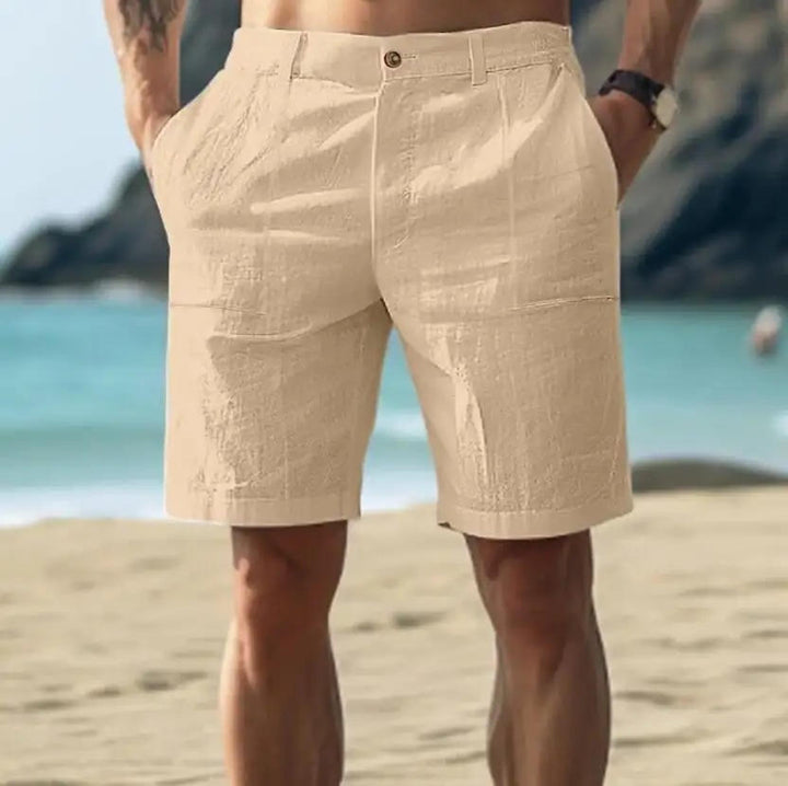 Leon | Herren Leichte Leinen-Sommershorts
