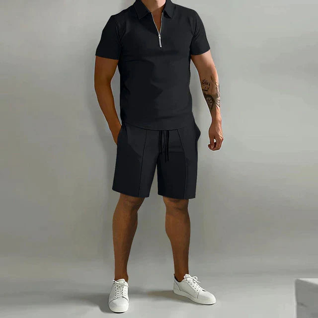 Leon | Herren Sommerliches Polo-Shorts-Set