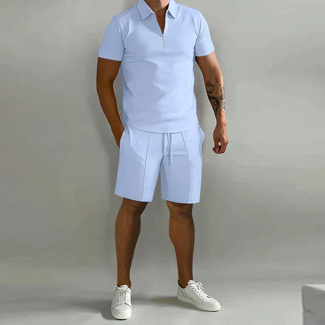 Leon | Herren Sommerliches Polo-Shorts-Set