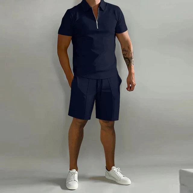 Leon | Herren Sommerliches Polo-Shorts-Set