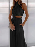 Leona | Dames tweedelige set met halternek