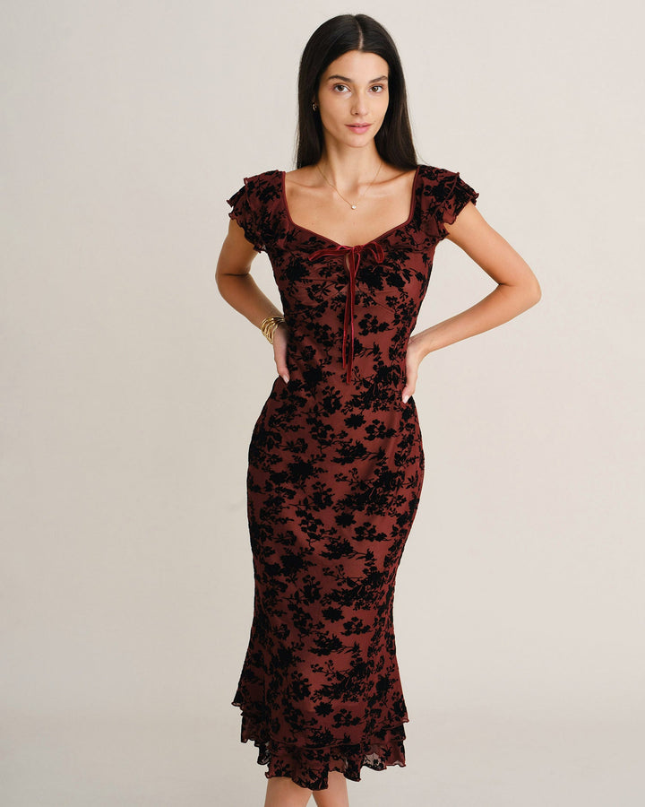 Leonie Midikleid Bordeaux