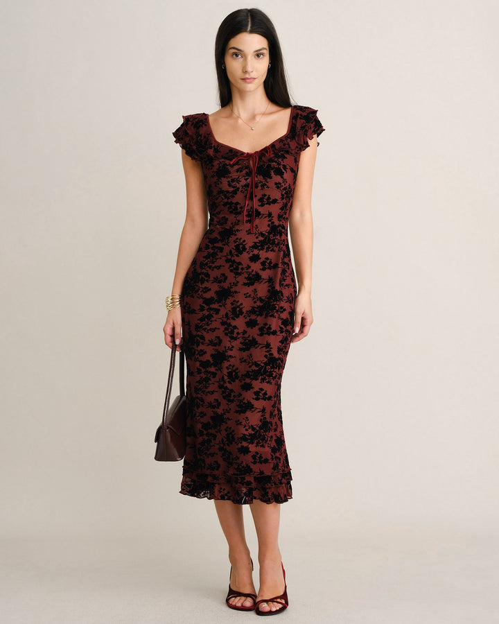 Leonie Midikleid Bordeaux