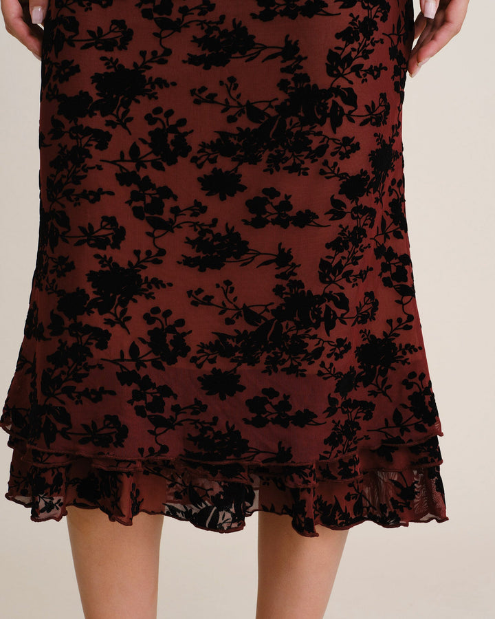 Leonie Midikleid Bordeaux