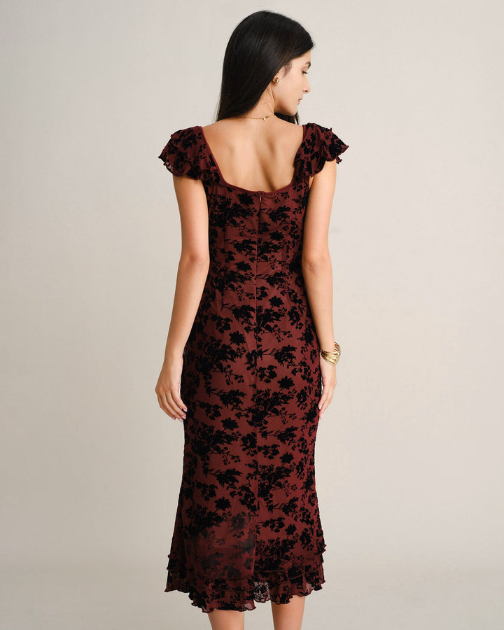 Leonie Midikleid Bordeaux