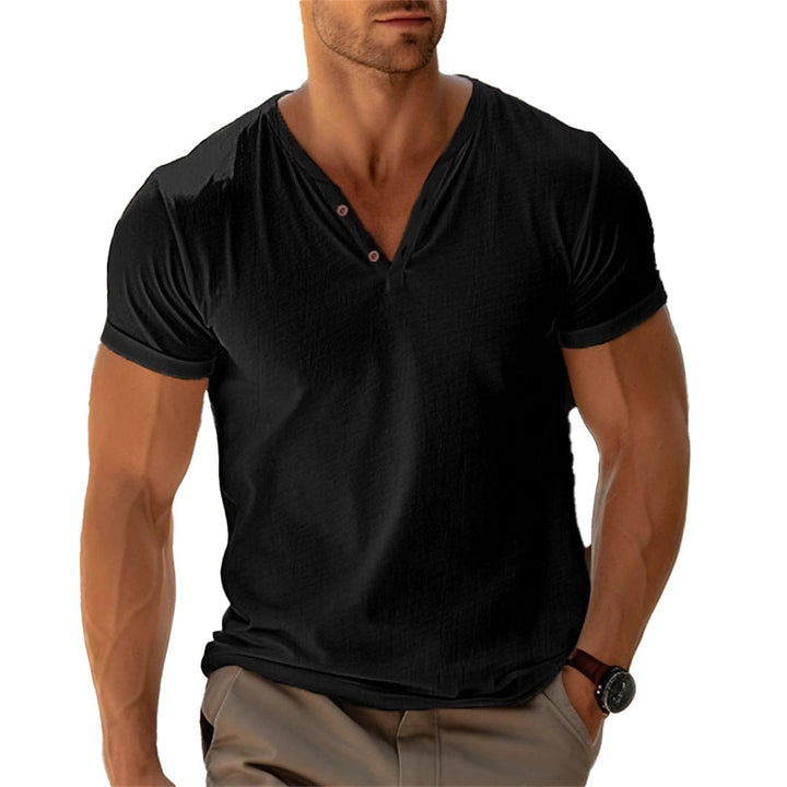 Levi | Herren Henley Shirt mit Knopfleiste