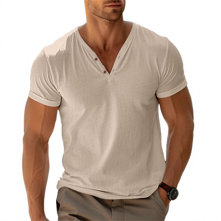 Levi | Herren Henley Shirt mit Knopfleiste