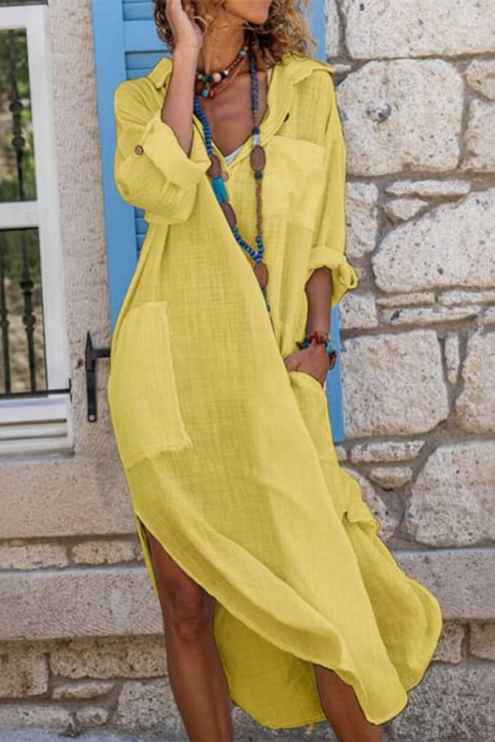 Levka | Oversized Hemdblusenkleid Midi