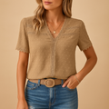 Lisette | Feine Spitzenbluse mit V-Ausschnitt