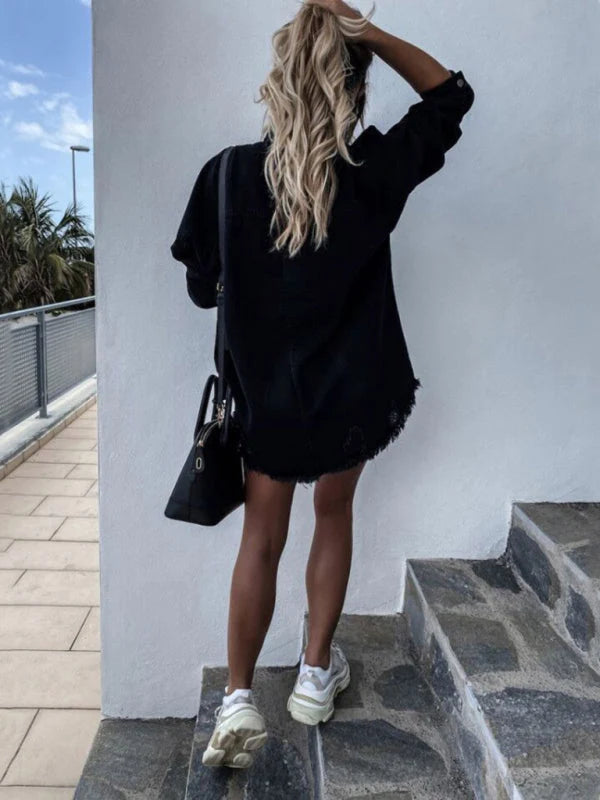 Liska | Damen Jacke mit Umlegekragen, Knopfleiste und Klappentaschen
