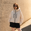 Liska | Damen Kurze Oversize-Jacke mit weiter Kapuze und Ballonsaum