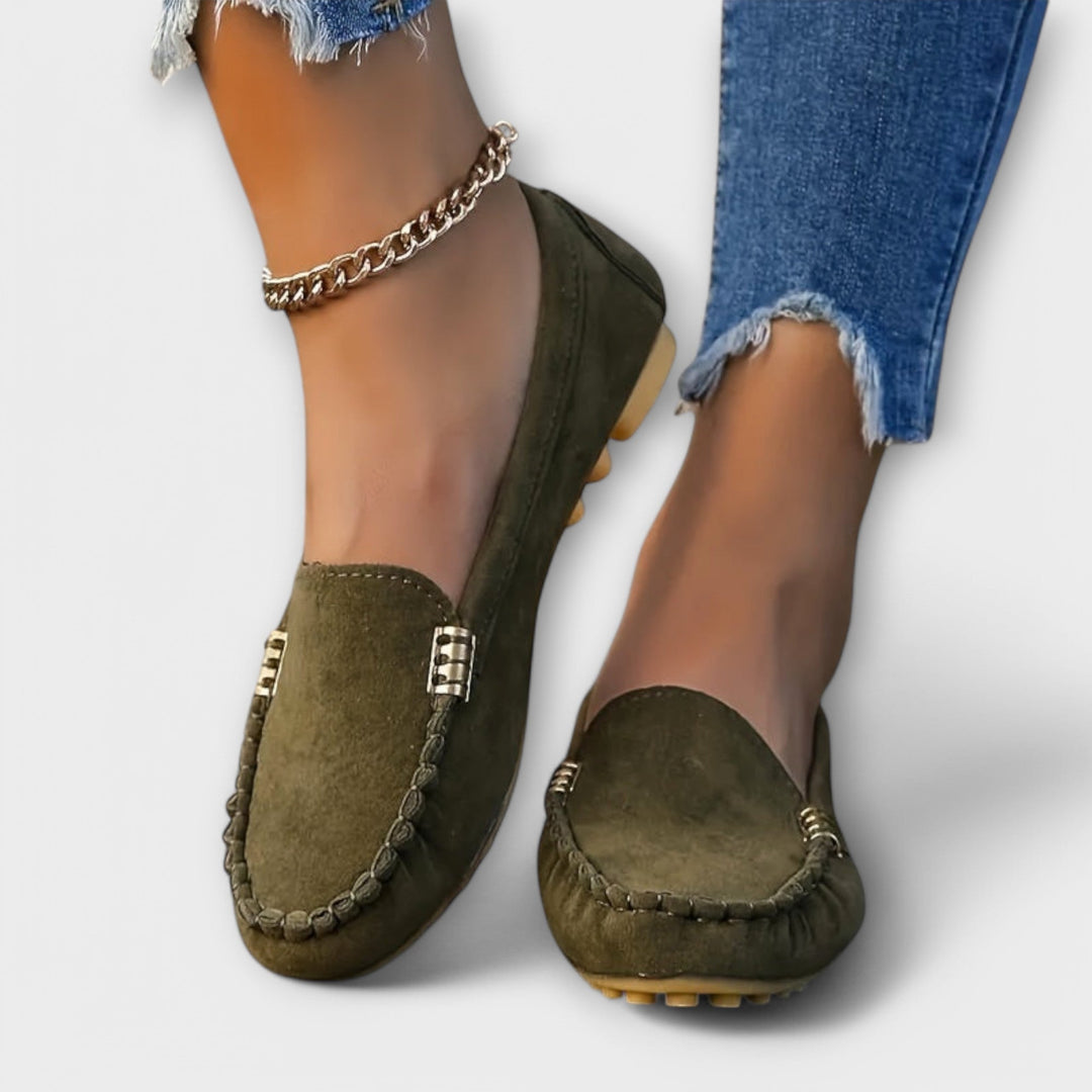Loafer Damen im Slipper-Schnitt mit Runder Kappe