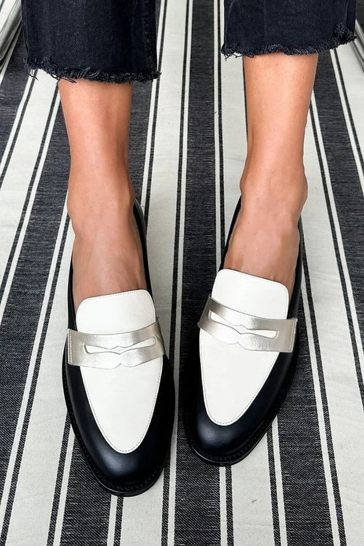 Loafer Damen im Zweifarbigen Klassik-Design