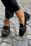 Loafer Damen mit Goldfarbener Zierspange