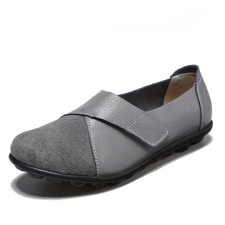 Loafer Damen mit Kreuzband-Panel und X-Stich-Naht