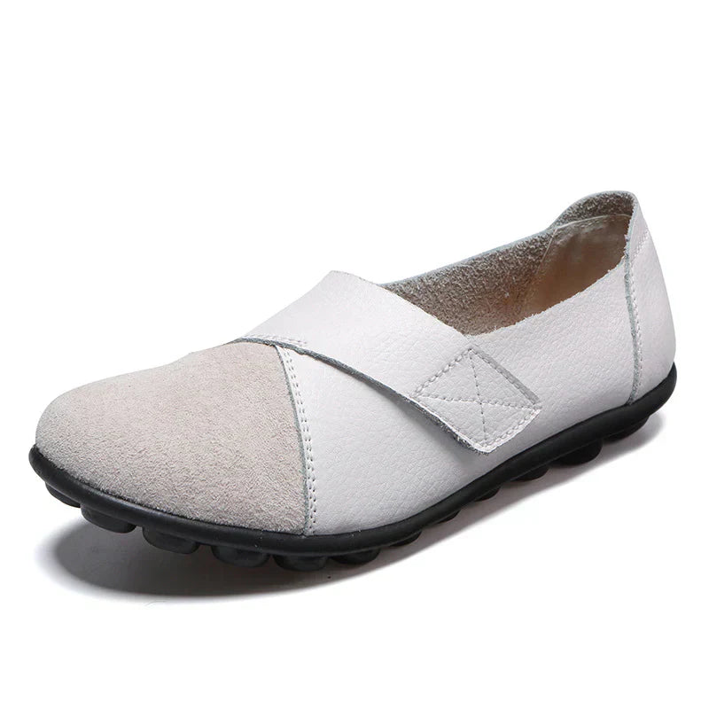 Loafer Damen mit Kreuzband-Panel und X-Stich-Naht