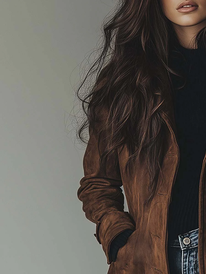 Lotta Damen Trenchcoat im Vintage-Stil mit taillierter Silhouette