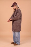 Lotte | Damen Oversize-Mantel mit Fischgrätmuster