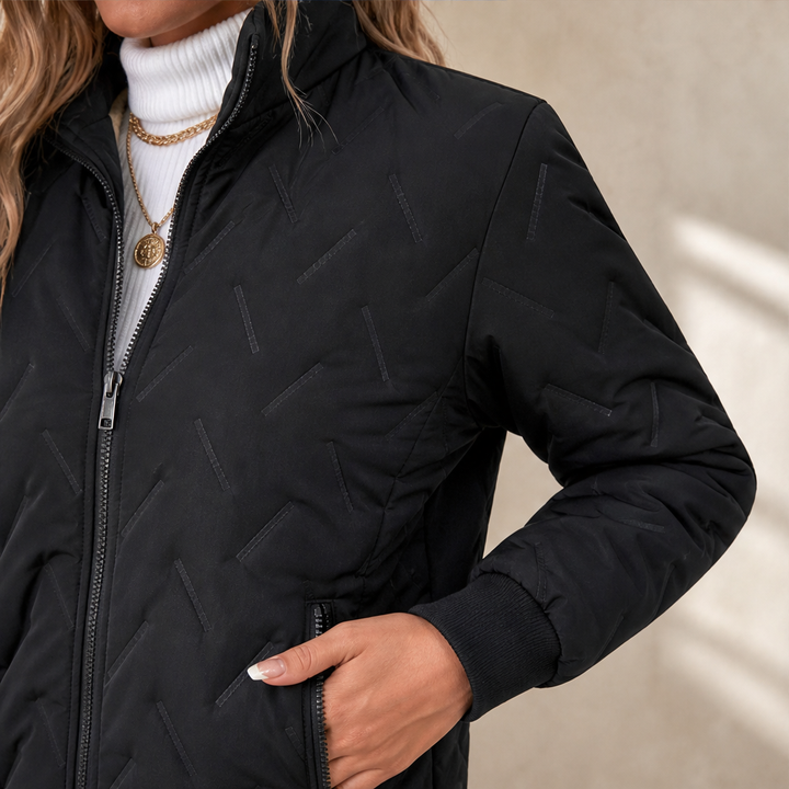 Lovisa Damen Steppjacke mit Stehkragen, Reißverschluss und Zip-Taschen