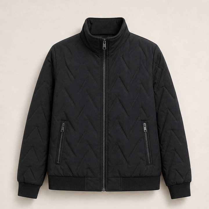 Lovisa Damen Steppjacke mit Stehkragen, Reißverschluss und Zip-Taschen – Schwarz