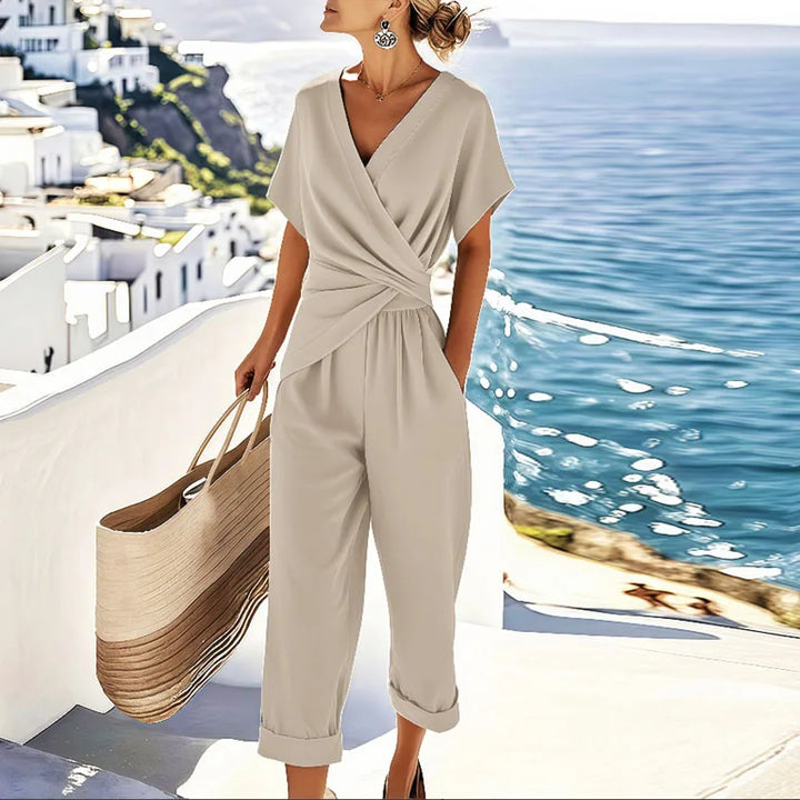 Lucia | Damen luftiges Wickel-Sommerset