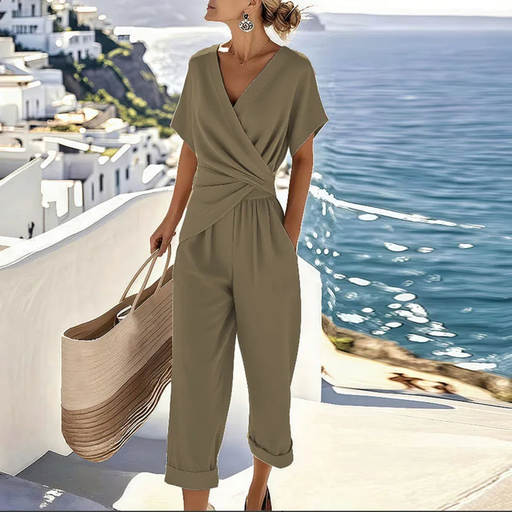 Lucia | Damen luftiges Wickel-Sommerset