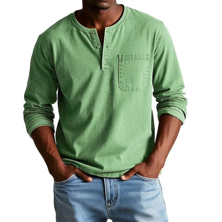 Ludwig | Herren Langarm Henley Shirt