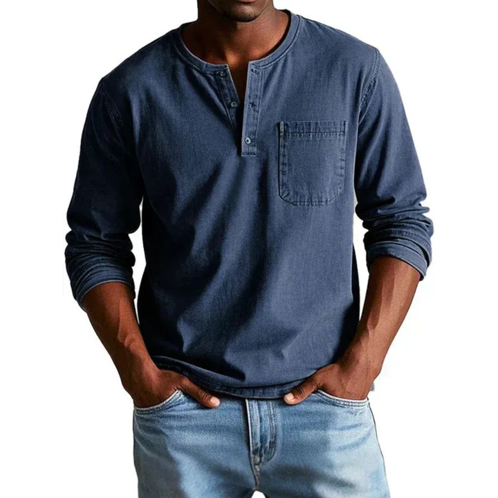 Ludwig | Herren Langarm Henley Shirt