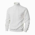 Lukas | Herren Strickpullover mit Stehkragen, Strukturmuster und schmaler Passform