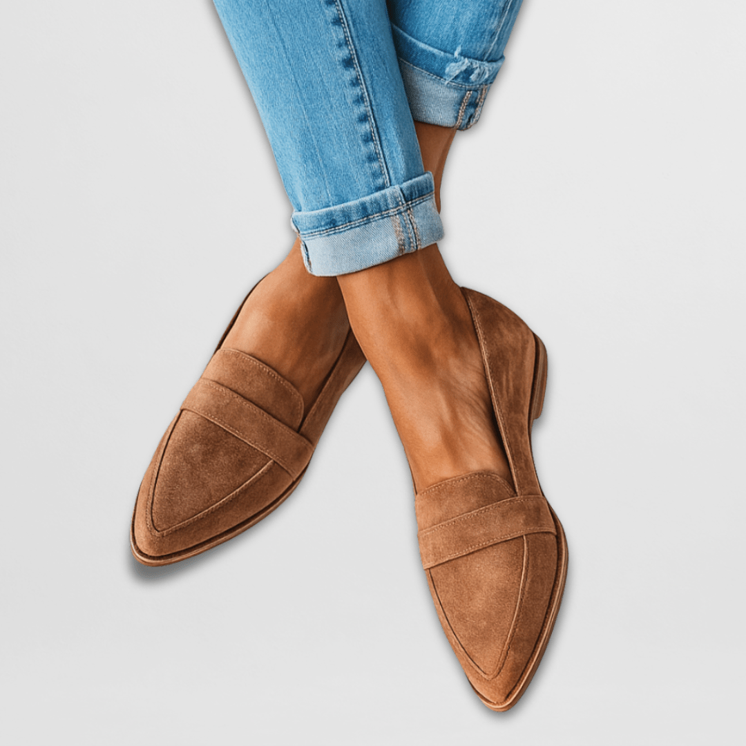 Magdalena | Spitz zulaufende Wildleder-Loafer