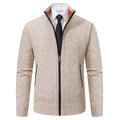 Malte | Herren Thermo Strickjacke mit Stehkragen