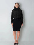 Mara | Damen Kurze Regenjacke mit Kapuze und Kordelzug