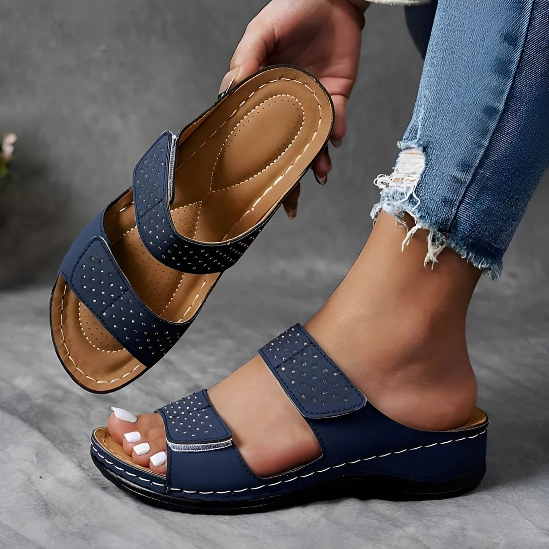 Marisol | Damen Bequeme Riemchen Sommersandalen