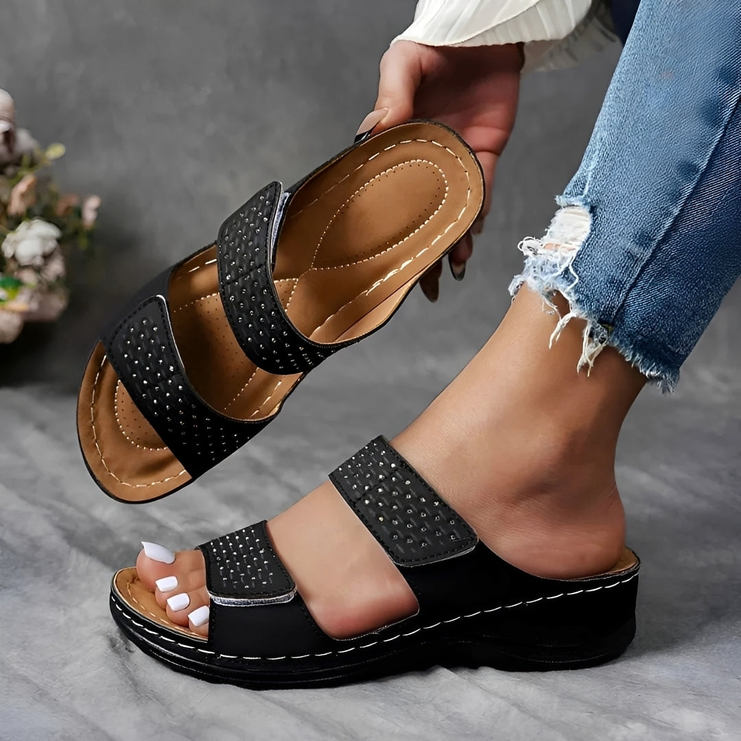 Marisol | Damen Bequeme Riemchen Sommersandalen