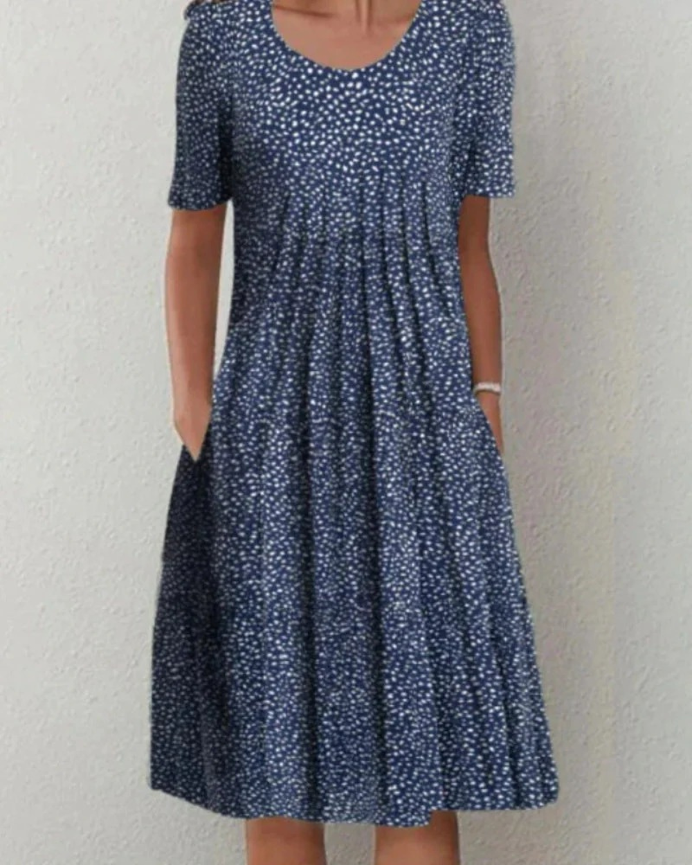 Marlene | Damen Blumen Kurzarm Midikleid